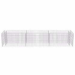 vidaXL Gabion Raised Bed Galvanised Steel 270x50x50cm Stone Basket Raised Bed - Additional view 4
