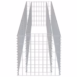 vidaXL Gabion Raised Bed Galvanised Steel 270x50x50cm Stone Basket Raised Bed - Additional view 5