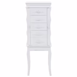 vidaXL Free Standing Jewelry Cabinet White Jewelry Box Cosmetic Cabinet - Additional view 2