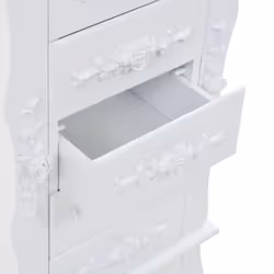 vidaXL Free Standing Jewelry Cabinet White Jewelry Box Cosmetic Cabinet - Additional view 5