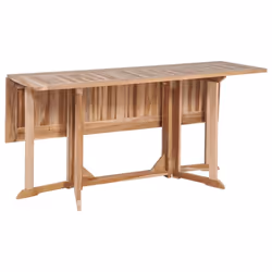 vidaXL 7 Piece Solid Teak Wood Folding Garden Dining Set Butterfly Table Chair - Additional view 8