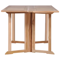 vidaXL 7 Piece Solid Teak Wood Folding Garden Dining Set Butterfly Table Chair - Additional view 9