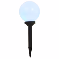 vidaXL 3x Outdoor Solar Lamps LED Spherical 20cm RGB Garden Lighting Fixture
