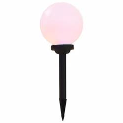 vidaXL 3x Outdoor Solar Lamps LED Spherical 20cm RGB Garden Lighting Fixture