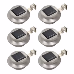 vidaXL Outdoor Solar Lamps Garden Lamp Patio Path Solar Light LED Round White - 6 pcs