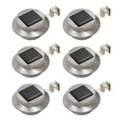 vidaXL Outdoor Solar Lamps Garden Lamp Patio Path Solar Light LED Round White - 6 pcs
