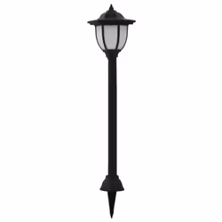vidaXL 3x Outdoor Solar Lamps LED Black Garden Yard Standing Lighting Fixture