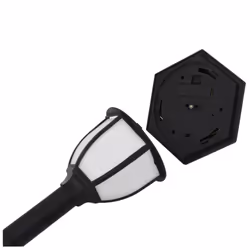 vidaXL 3x Outdoor Solar Lamps LED Black Garden Yard Standing Lighting Fixture