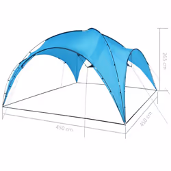 vidaXL Party Tent Arch Light Blue Outdoor Garden Patio Canopy Shelter Sunshade