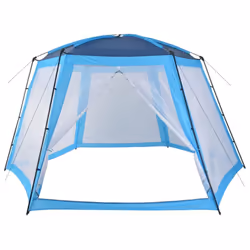 vidaXL Pool Tent Fabric 500x433x250cm Blue Beach Party Canopy Shelter Sunshade