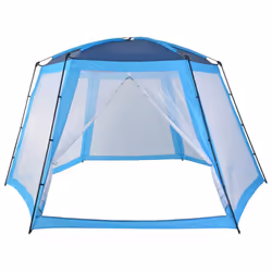 vidaXL Pool Tent Fabric 500x433x250cm Blue Beach Party Canopy Shelter Sunshade
