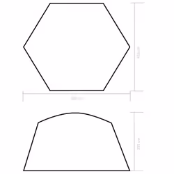 vidaXL Pool Tent Fabric 500x433x250cm Blue Beach Party Canopy Shelter Sunshade - Additional view 5