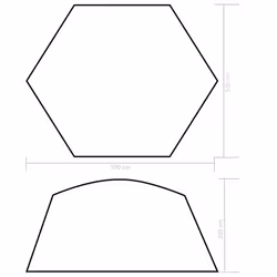 vidaXL Pool Tent Fabric 590x520x250cm Blue Beach Party Canopy Shelter Sunshade - Additional view 6