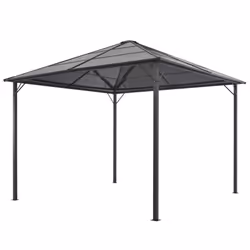 vidaXL Gazebo with Roof Party Tent Canopy Shelter Aluminium 3x3m Anthracite