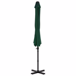 vidaXL Cantilever Garden Parasol with Aluminium Pole Outdoor Umbrella Green