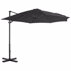 vidaXL Cantilever Garden Parasol with Aluminium Pole Umbrella Anthracite