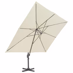 vidaXL Cantilever Umbrella with Aluminium Pole Garden Sunshade Outdoor Parasol - sand, 400 x 300 cm - Additional view 2