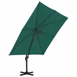 vidaXL Cantilever Garden Parasol with Aluminium Pole Outdoor Umbrella Green