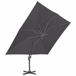 vidaXL Cantilever Umbrella with Aluminium Pole Garden Sunshade Outdoor Parasol - anthracite, 400 x 300 cm - Additional view 2