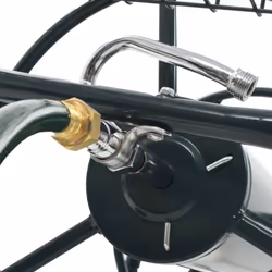 vidaXL Garden Hose Trolley with 1/2" Hose Connector 75m Steel Cart Organiser