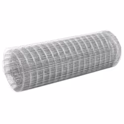 vidaXL Wire Netting Garden Wire Mesh Enclosure Fence Square 0.9mm Galvanised - 10 x 0.5 m/ 12 x 12 mm