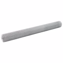 vidaXL Wire Netting Garden Wire Mesh Enclosure Fence Square 0.9mm Galvanised - 10 x 1.5 m/ 12 x 12 mm