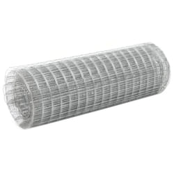 vidaXL Wire Netting Garden Wire Mesh Enclosure Fence Square 0.9mm Galvanised - 25 x 0.5 m/ 25 x 25 mm