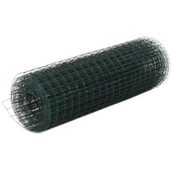 vidaXL Wire Netting Steel with PVC Coating Square Green Garden Panel - 25 x 0.5 m/12 x 12 mm
