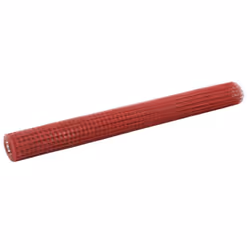 vidaXL Chicken Wire Fence Steel with PVC Coating Wire Mesh Roll Wire Fencing - red, 10 x 1.5 m 19 x 19 mm