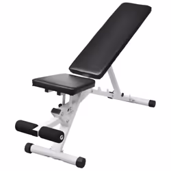 vidaXL Workout Bench with Barbell and Dumbbell Set 30.5kg Fitness Equipment
