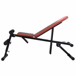 vidaXL Adjustable Sit-up Bench with Barbell and Dumbbell Set 30.5kg Fitness
