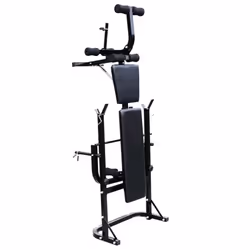 vidaXL Weight Bench with Weight Rack Barbell and Dumbbell Set 30.5kg Fitness - Additional view 2