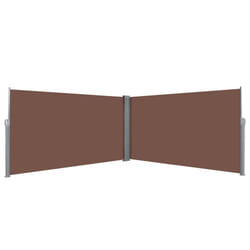 vidaXL Retractable Side Awning 160x600cm Brown Privacy Windscreen Sunshade