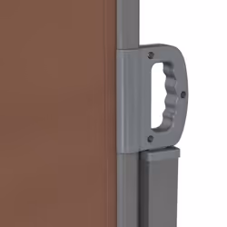 vidaXL Retractable Side Awning 160x600cm Brown Privacy Windscreen Sunshade