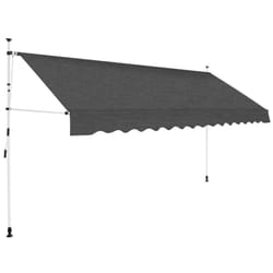 vidaXL Manual Retractable Awning 400cm Anthracite Outdoor Window Door Canopy