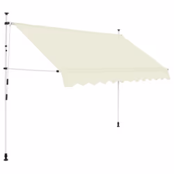 vidaXL Manual Retractable Awning 250cm Cream Outdoor Window Door Canopy Shade
