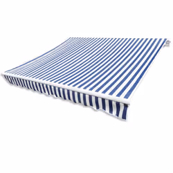 vidaXL Awning Top Sunshade Canvas Blue and White 350x250 cm Awning Canvas