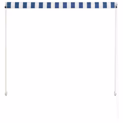 vidaXL Retractable Awning Blue and White Outdoor Sun Protection Screen Canopy - Additional view 4