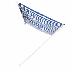 vidaXL Retractable Awning 300x150cm Blue and White Canopy Shade Sun Screen