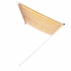vidaXL Retractable Awning 300x150cm Yellow and White Window Canopy Sun Screen