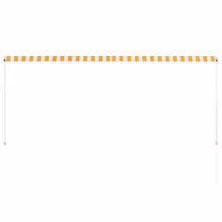 vidaXL Retractable Awning 300x150cm Yellow and White Window Canopy Sun Screen - Additional view 4