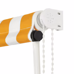vidaXL Retractable Awning 350x150cm Yellow and White Window Canopy Sun Screen