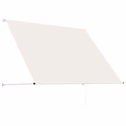 vidaXL Retractable Awning 200x150cm Cream Garden Window Door Canopy Sun Screen