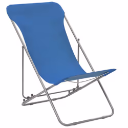 VidaXL 44358 outdoor chair Terrace Oxford, Polyvinyl chloride (PVC), Steel Blue