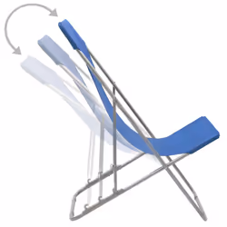 VidaXL 44358 outdoor chair Terrace Oxford, Polyvinyl chloride (PVC), Steel Blue - Additional view 5
