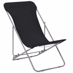 VidaXL 44359 outdoor chair Terrace Oxford, Polyvinyl chloride (PVC), Steel Black