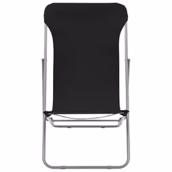 VidaXL 44359 outdoor chair Terrace Oxford, Polyvinyl chloride (PVC), Steel Black