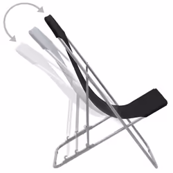VidaXL 44359 outdoor chair Terrace Oxford, Polyvinyl chloride (PVC), Steel Black - Additional view 5
