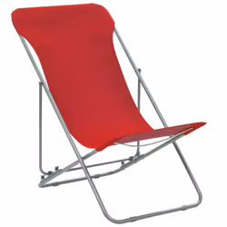 VidaXL 44360 outdoor chair Terrace Oxford, Polyvinyl chloride (PVC), Steel Red