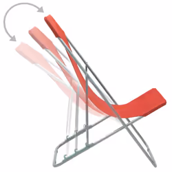 VidaXL 44360 outdoor chair Terrace Oxford, Polyvinyl chloride (PVC), Steel Red - Additional view 5